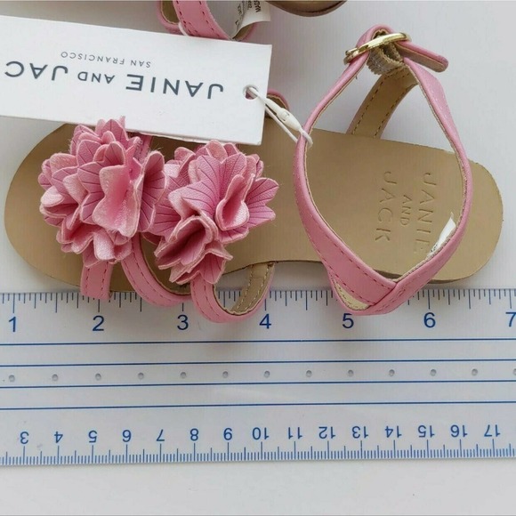 New Janie Jack Pink Sandals 7 - Picture 5 of 5